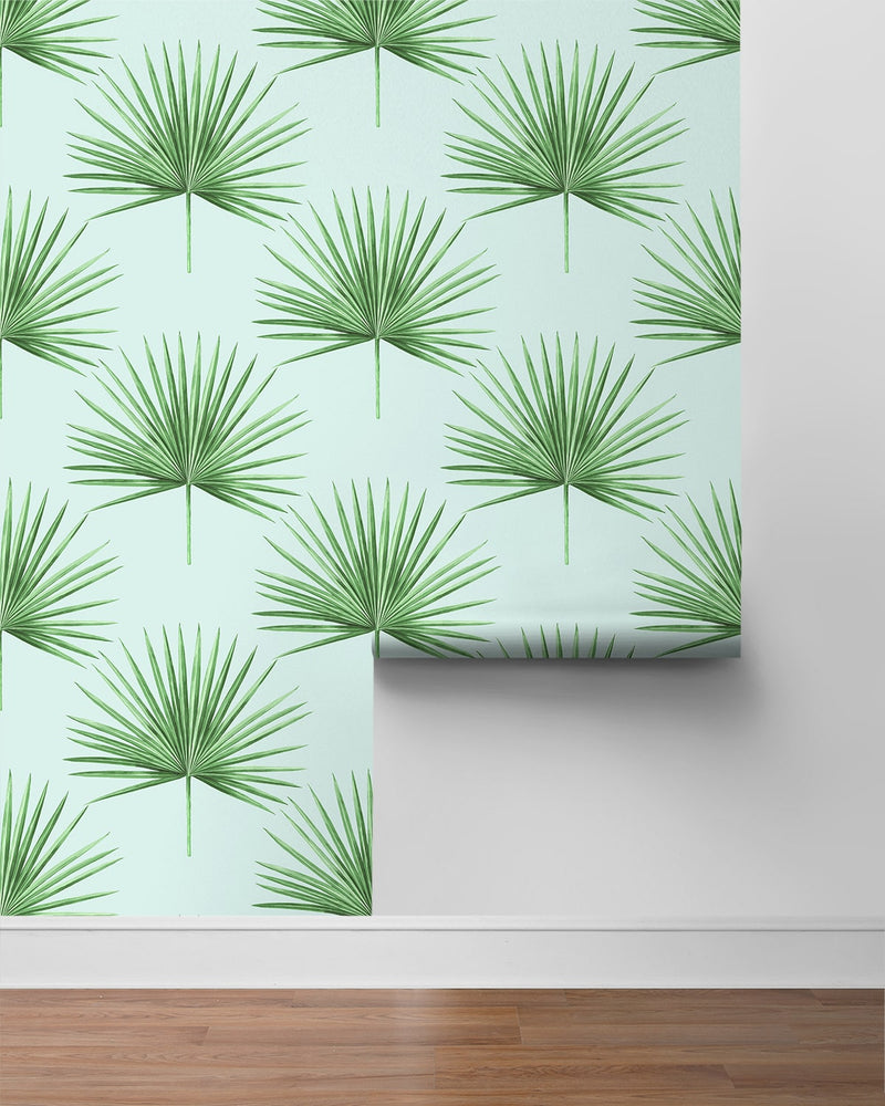 HG10404 palm leaf peel and stick wallpaper roll from Harry & Grace