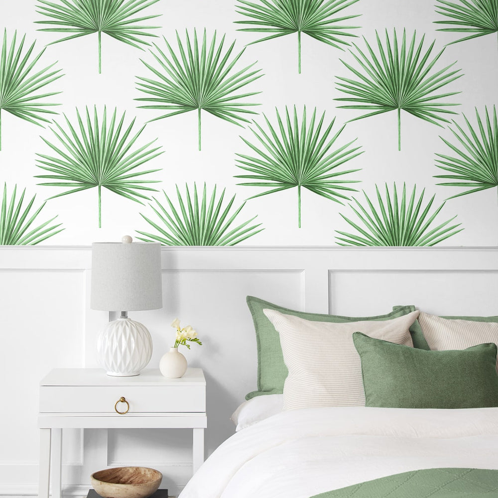 
                  
                    HG10414 palm leaf peel and stick wallpaper bedroom from Harry & Grace
                  
                