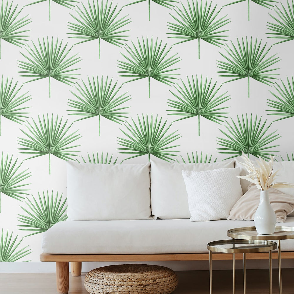 
                  
                    HG10414 palm leaf peel and stick wallpaper living room from Harry & Grace
                  
                