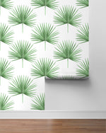 HG10414 palm leaf peel and stick wallpaper roll from Harry & Grace