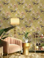 SD40404MI Carina impressionist floral retro wallpaper living room from Say Decor