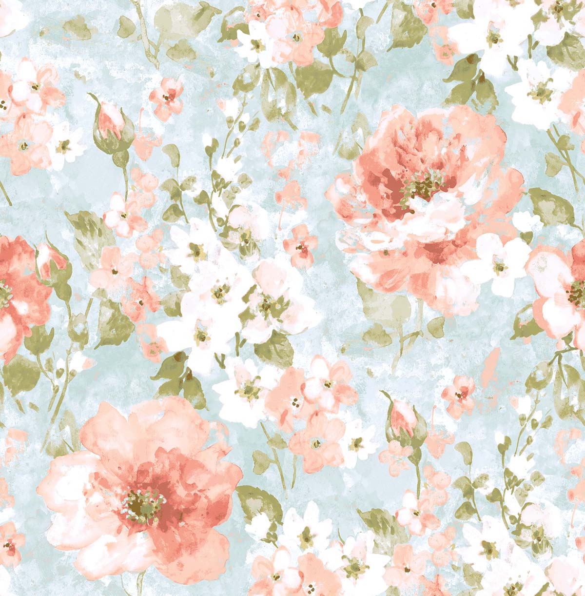 SD20504MI Lauren impressionist floral wallpaper from Say Decor