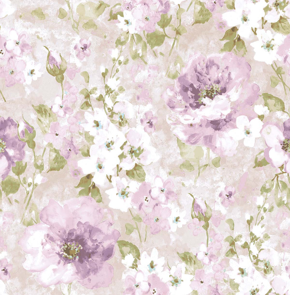 SD91504MI Lauren impressionist floral wallpaper from Say Decor