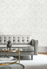 SD70700BWI Courville glitter damask wallpaper living room