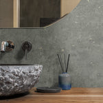 Textured vinyl wallpaper JP10207 bathroom from the Japandi Style collection by Seabrook Designs