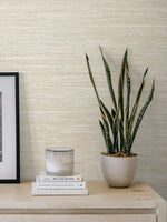 Faux grasscloth wallpaper decor JP10307 from the Japandi Style collection by Seabrook Designs