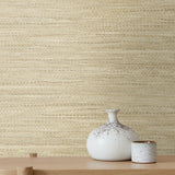 Faux grasscloth wallpaper decor JP10315 from the Japandi Style collection by Seabrook Designs