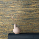 Faux grasscloth wallpaper decor JP10325 from the Japandi Style collection by Seabrook Designs
