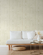 Faux wood wallpaper living room JP10505 from the Japandi Style collection by Seabrook Designs