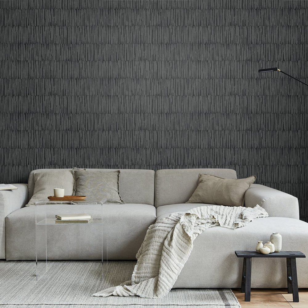 Striped wallpaper living room JP10600 from the Japandi Style collection by Seabrook Designs