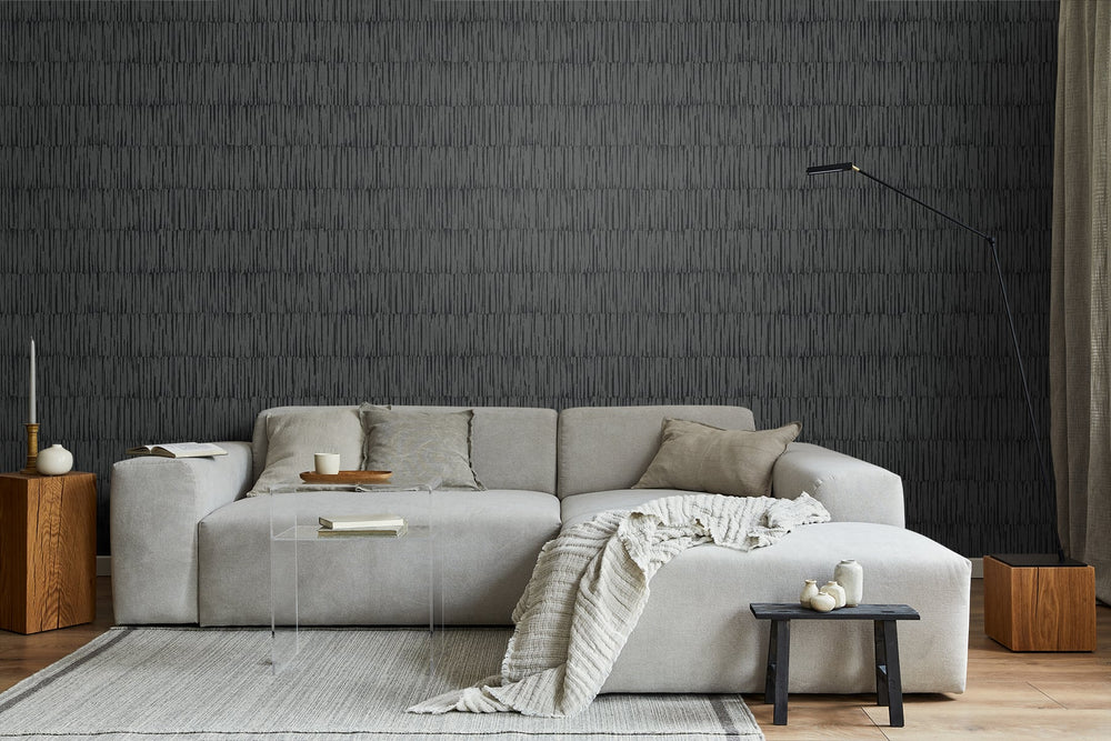 Striped wallpaper living room JP10600 from the Japandi Style collection by Seabrook Designs