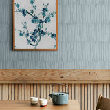 Striped wallpaper decor JP10602 from the Japandi Style collection by Seabrook Designs
