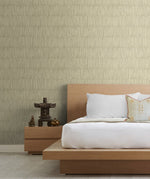 Striped wallpaper bedroom JP10605 from the Japandi Style collection by Seabrook Designs