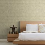 Striped wallpaper bedroom JP10605 from the Japandi Style collection by Seabrook Designs