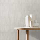 Striped wallpaper decor JP10610 from the Japandi Style collection by Seabrook Designs
