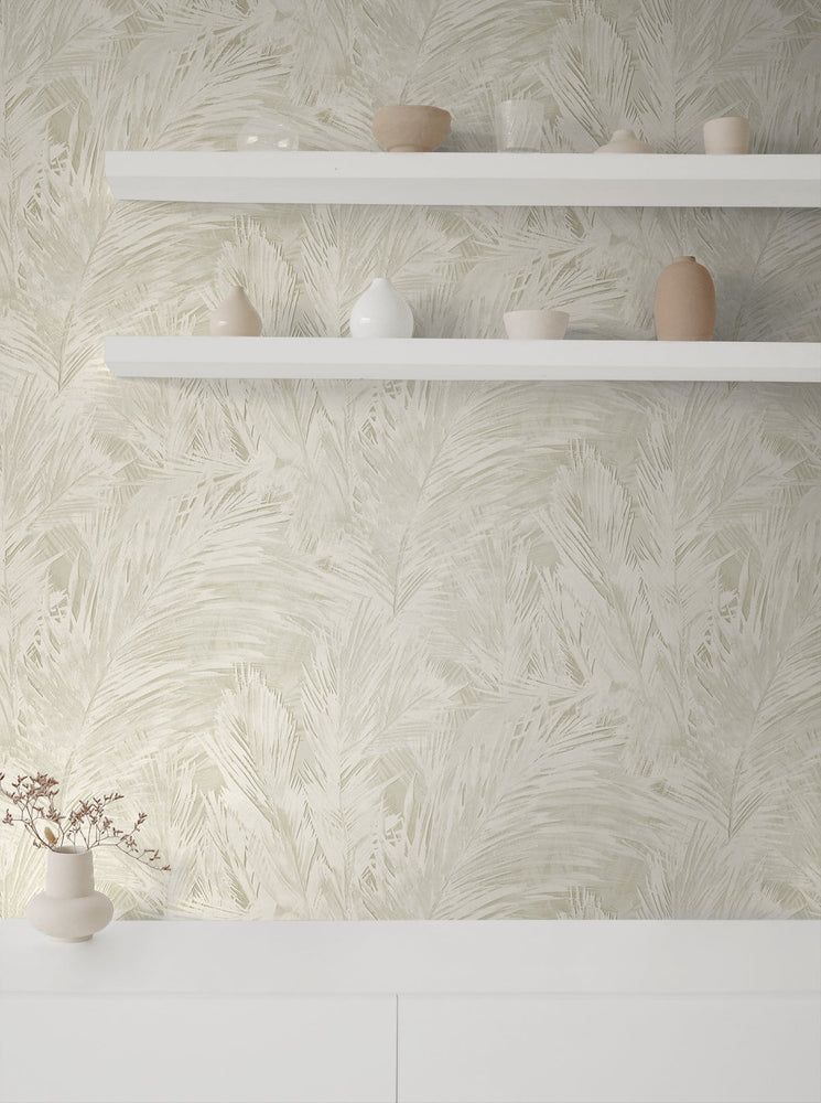 Leaf vinyl wallpaper decor JP11007 from the Japandi Style collection by Seabrook Designs