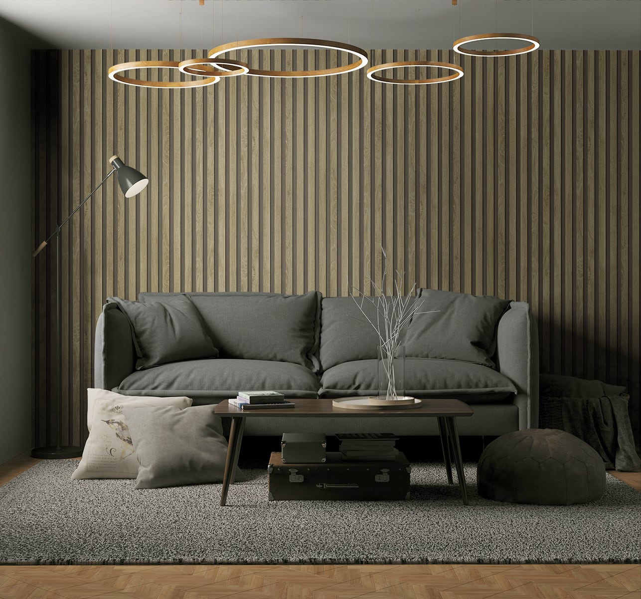 Japandi Style Jun Faux Wood Slat Unpasted Wallpaper – Say