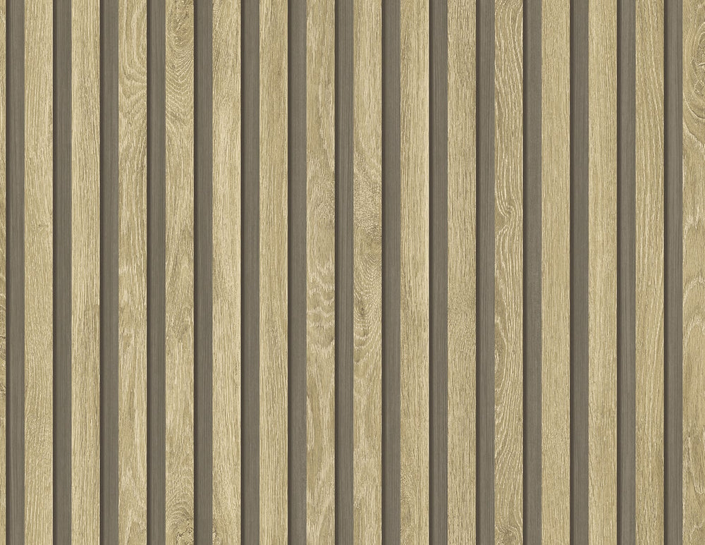 Faux wood slat wallpaper JP11105 from the Japandi Style collection by Seabrook Designs