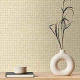 Faux wicker wallpaper decor JP11203 from the Japandi Style collection by Seabrook Designs