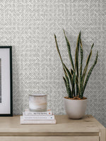 Faux wicker wallpaper decor JP11208 from the Japandi Style collection by Seabrook Designs