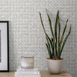 Faux wicker wallpaper decor JP11208 from the Japandi Style collection by Seabrook Designs