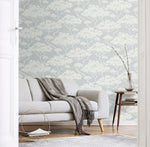 JP11702 botanical stringcloth wallpaper living room from the Japandi Style collection by Seabrook Designs