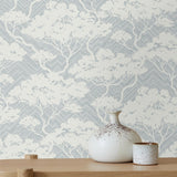 JP11702 botanical stringcloth wallpaper decor from the Japandi Style collection by Seabrook Designs