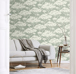 JP11704 botanical stringcloth wallpaper living room from the Japandi Style collection by Seabrook Designs