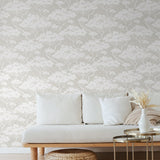 JP11708 botanical stringcloth wallpaper living room from the Japandi Style collection by Seabrook Designs
