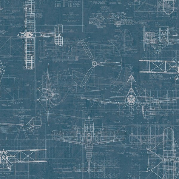 JP31202 Earhart illustration wallpaper from the Journeys collection by Seabrook Designs