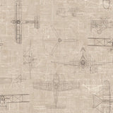 JP31206 Earhart illustration wallpaper from the Journeys collection by Seabrook Designs