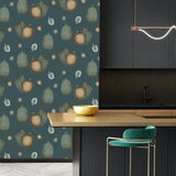 Botanical wallpaper kitchen SJ1004 from Sharon Jane Studio