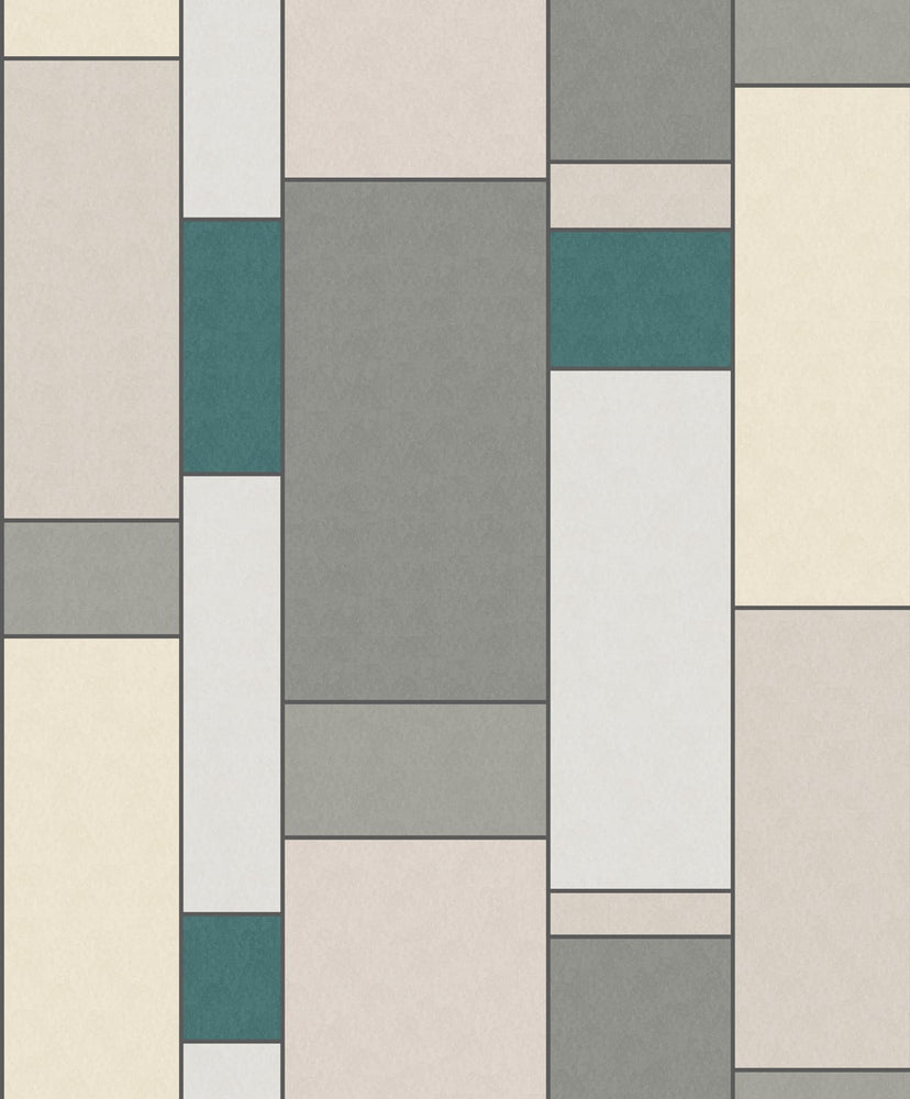 KTM1110 de stijl geometric wallpaper from the Mondrian collection by Seabrook Designs