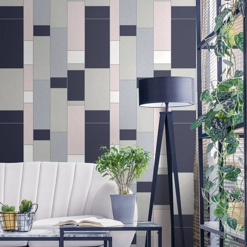 
                  
                    KTM1120 de stijl geometric wallpaper living room from the Mondrian collection by Seabrook Designs
                  
                