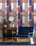 KTM1180 de stijl geometric wallpaper living room from the Mondrian collection by Seabrook Designs