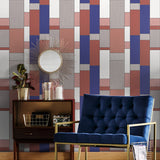 KTM1180 de stijl geometric wallpaper living room from the Mondrian collection by Seabrook Designs