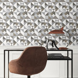 KTM1210 lozenge geometric wallpaper office from the Mondrian collection by Seabrook Designs