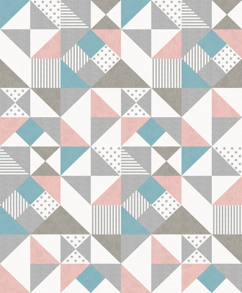 KTM1270 lozenge geometric wallpaper from the Mondrian collection by Seabrook Designs