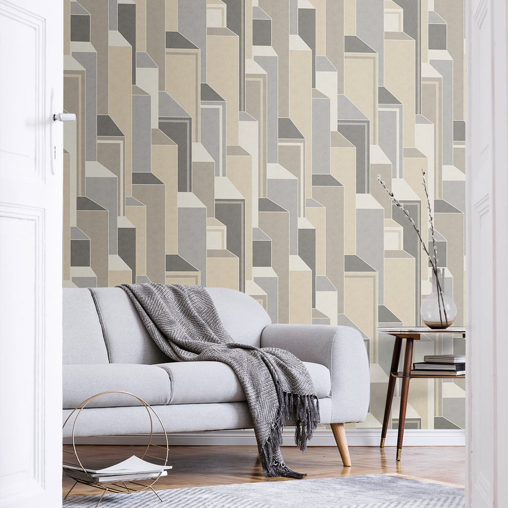 
                  
                    KTM1320 deco geometric wallpaper living room from the Mondrian collection by Seabrook Designs
                  
                