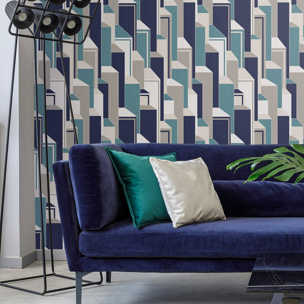 
                  
                    KTM1330 deco geometric wallpaper decor from the Mondrian collection by Seabrook Designs
                  
                