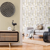 KTM1340 deco geometric wallpaper living room from the Mondrian collection by Seabrook Designs