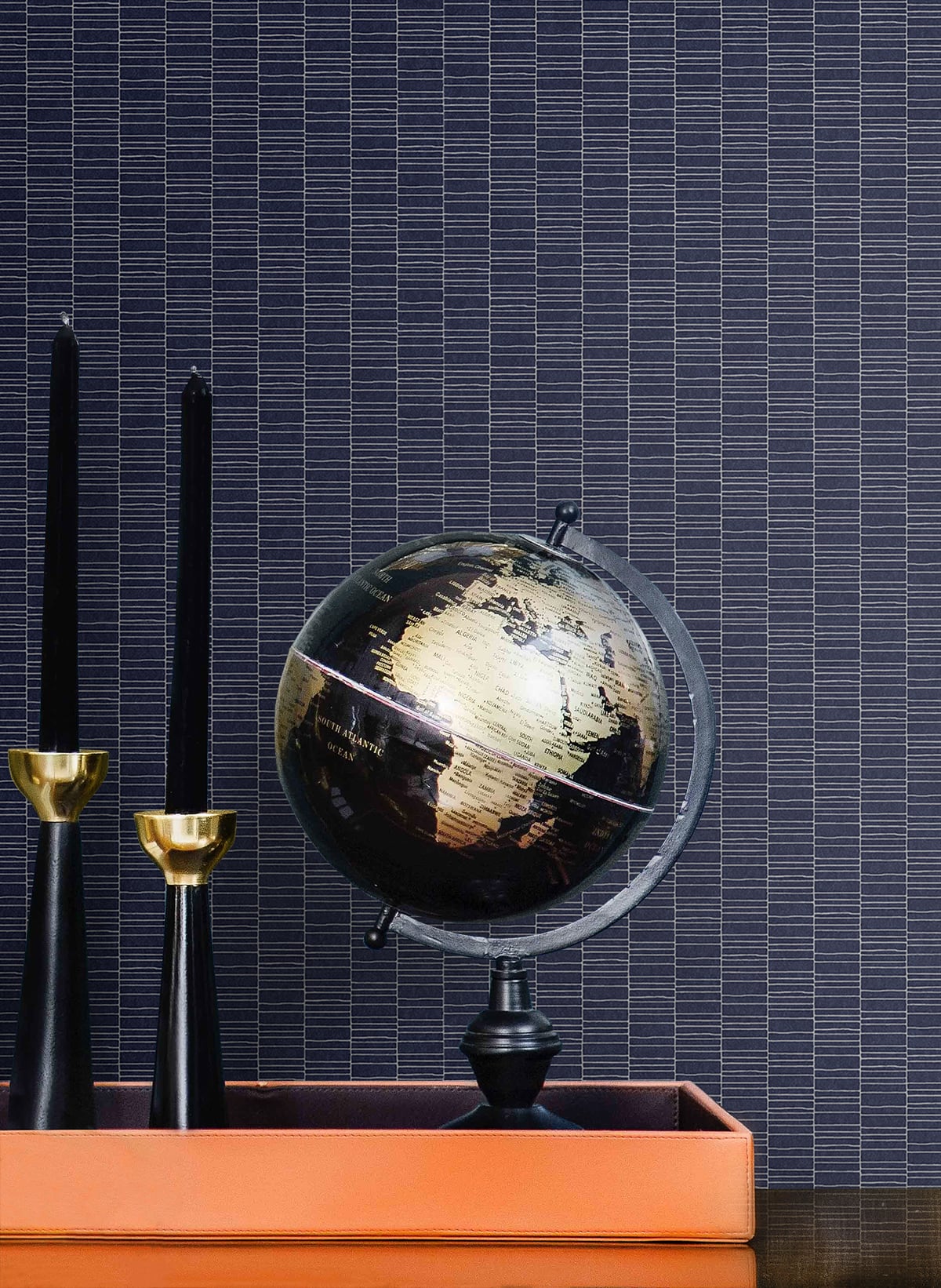 KTM1417 deco spliced stripe wallpaper decor from the Mondrian collection by Seabrook Designs