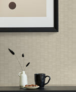 KTM1420 deco spliced stripe wallpaper entryway from the Mondrian collection by Seabrook Designs
