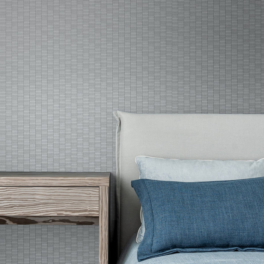 KTM1425 deco spliced stripe wallpaper bedroom from the Mondrian collection by Seabrook Designs
