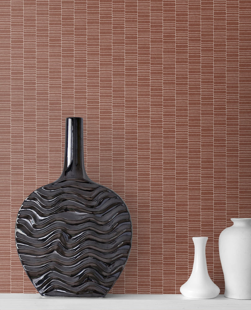 KTM1429 deco spliced stripe wallpaper decor from the Mondrian collection by Seabrook Designs
