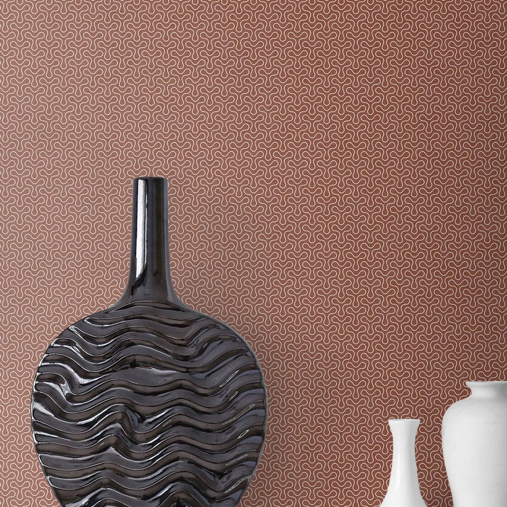 KTM1521 spiro geometric wallpaper decor from the Mondrian collection by Seabrook Designs
