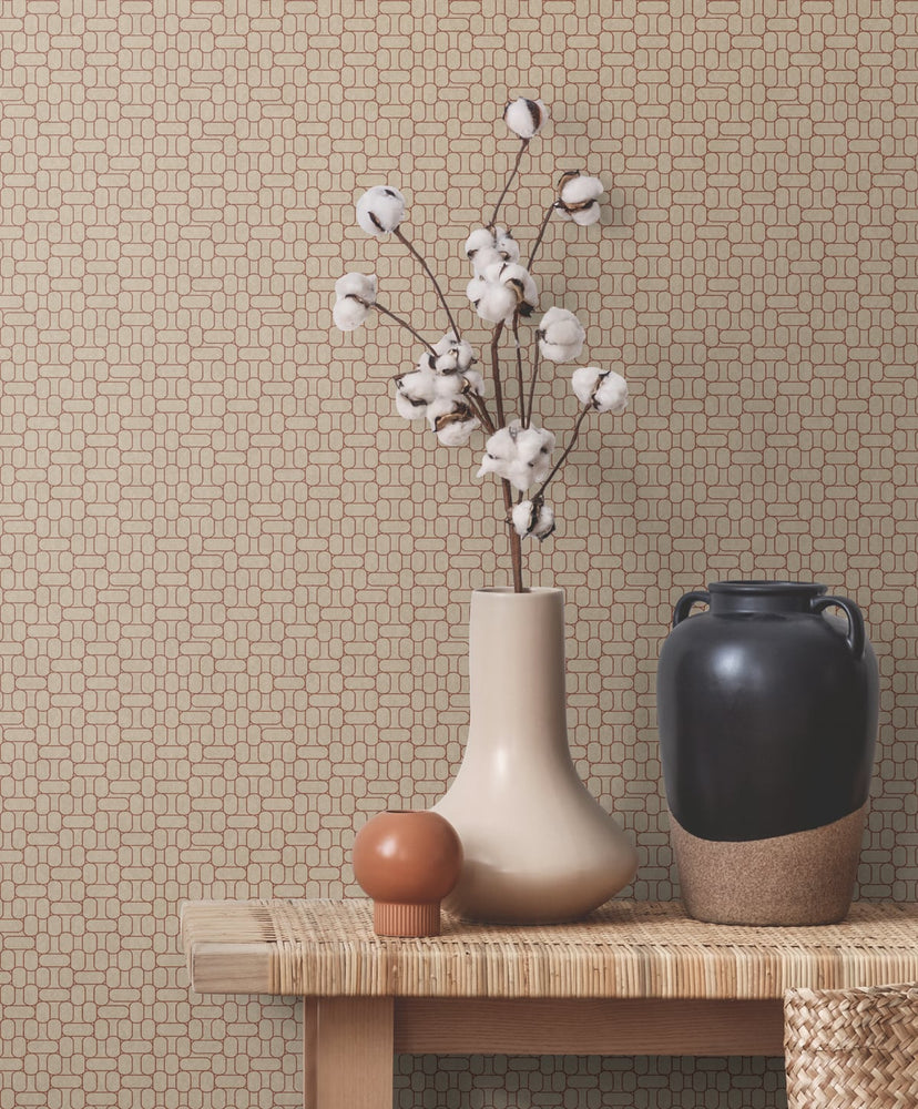 KTM1623 capsule geometric wallpaper decor from the Mondrian collection by Seabrook Designs