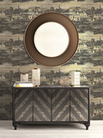 LD81900 Lenox Hill scenic wallpaper entryway from the Lux Decor collection by Seabrook Designs
