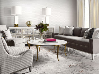 Luxe Retreat Cabana Wicker Geometric Unpasted Wallpaper
