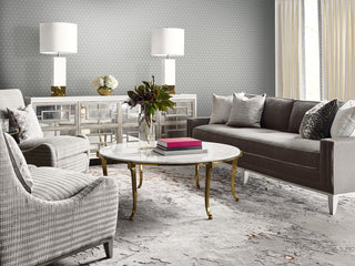 Luxe Retreat Cabana Wicker Geometric Unpasted Wallpaper